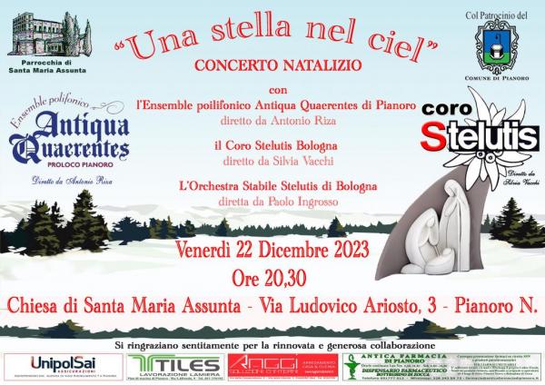 "Una stella nel ciel" Concerto natalizio a Pianoro Nuovo