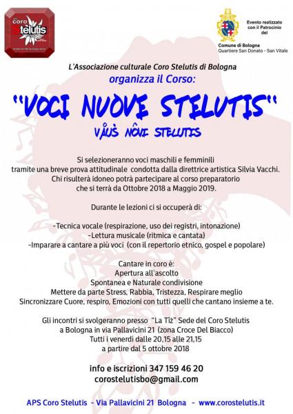 Corso Voci Nuove Stelutis Dal 05-10-2018