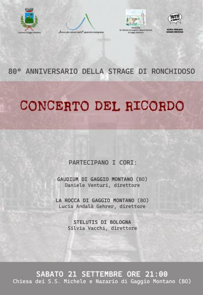 CONCERTO DEL RICORDO dell'eccidio di Ronchidoso